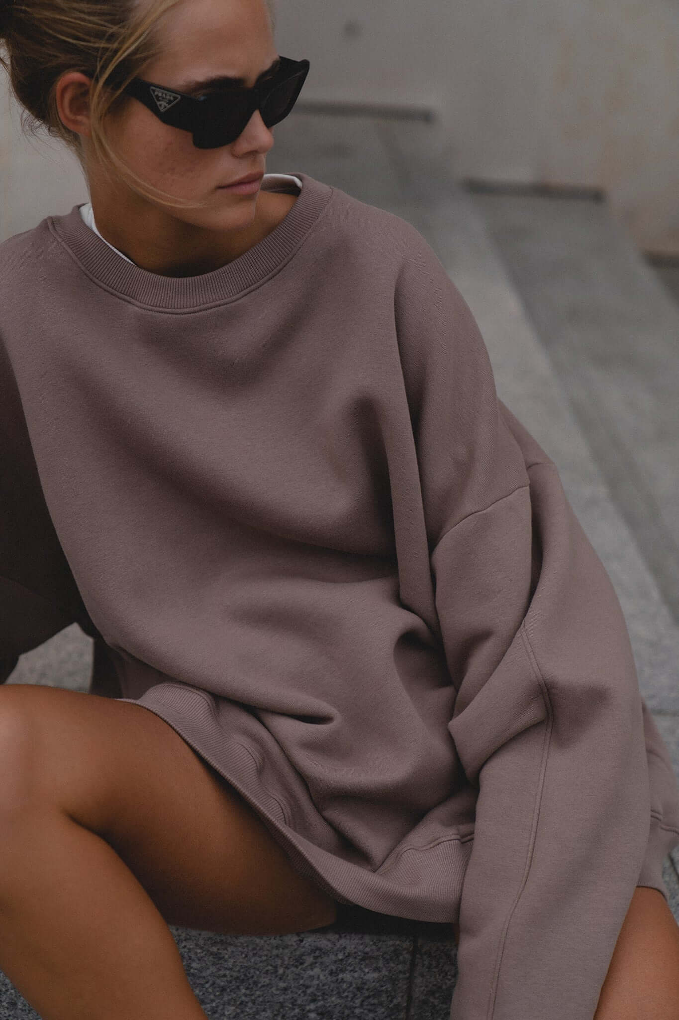 Bluza oversize Deep Taupe