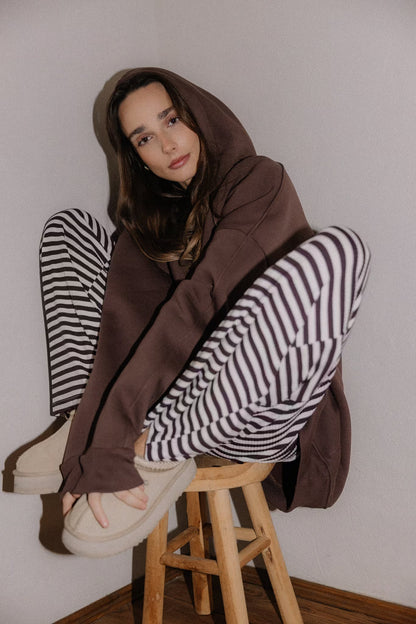 Bluza oversize z kapturem Brownie