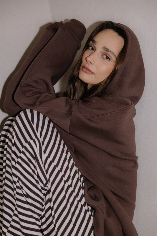 Bluza oversize z kapturem Brownie