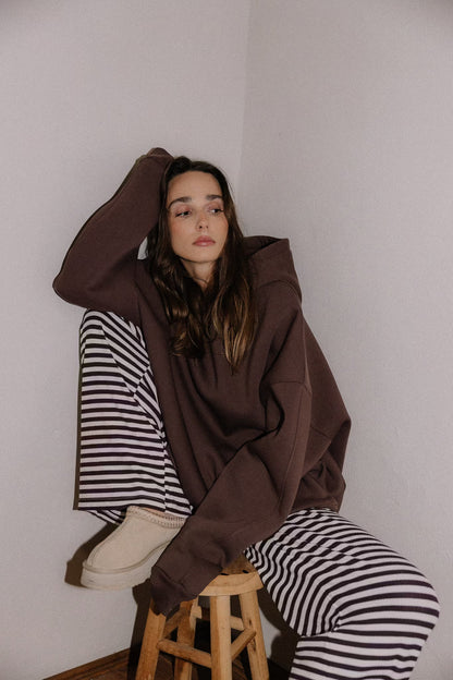 Bluza oversize z kapturem Brownie