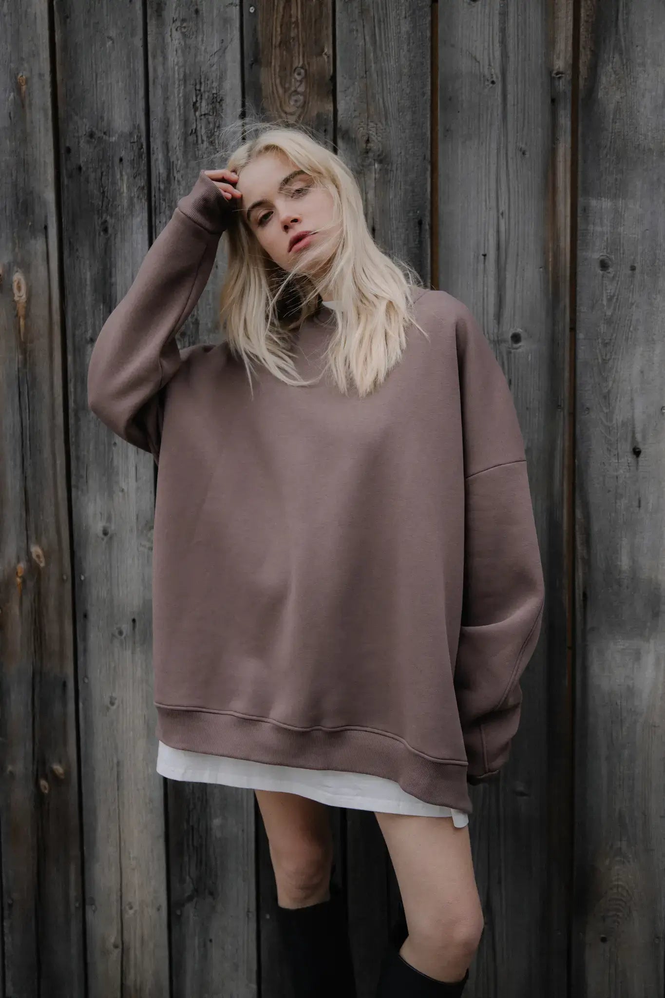 Bluza oversize Mocha Mousse