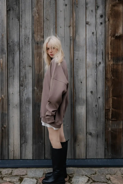 Bluza oversize Mocha Mousse
