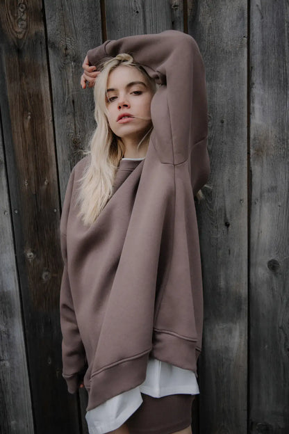 Bluza oversize Mocha Mousse