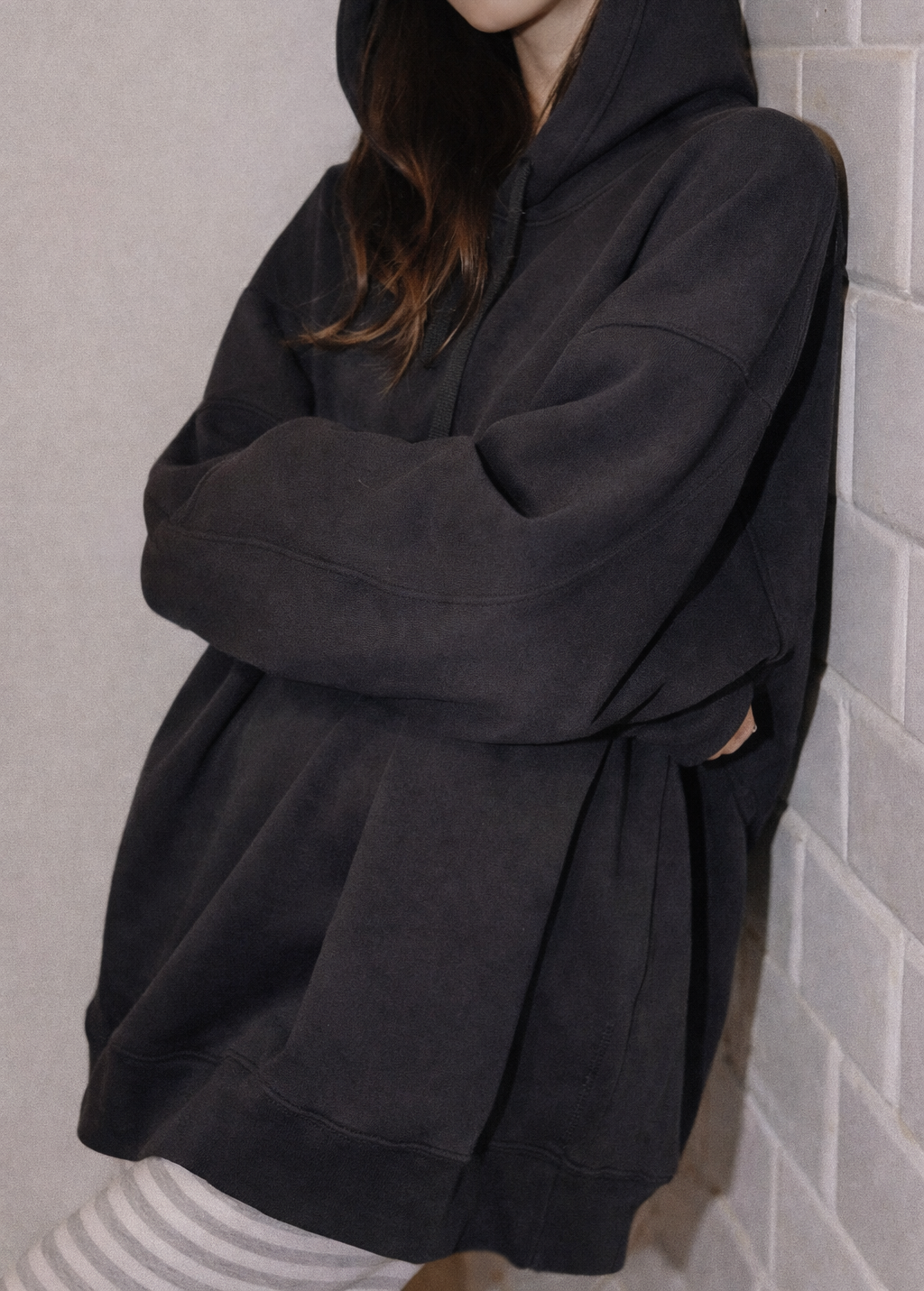 Bluza oversize z kapturem Carbon