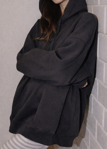 Bluza oversize z kapturem Carbon