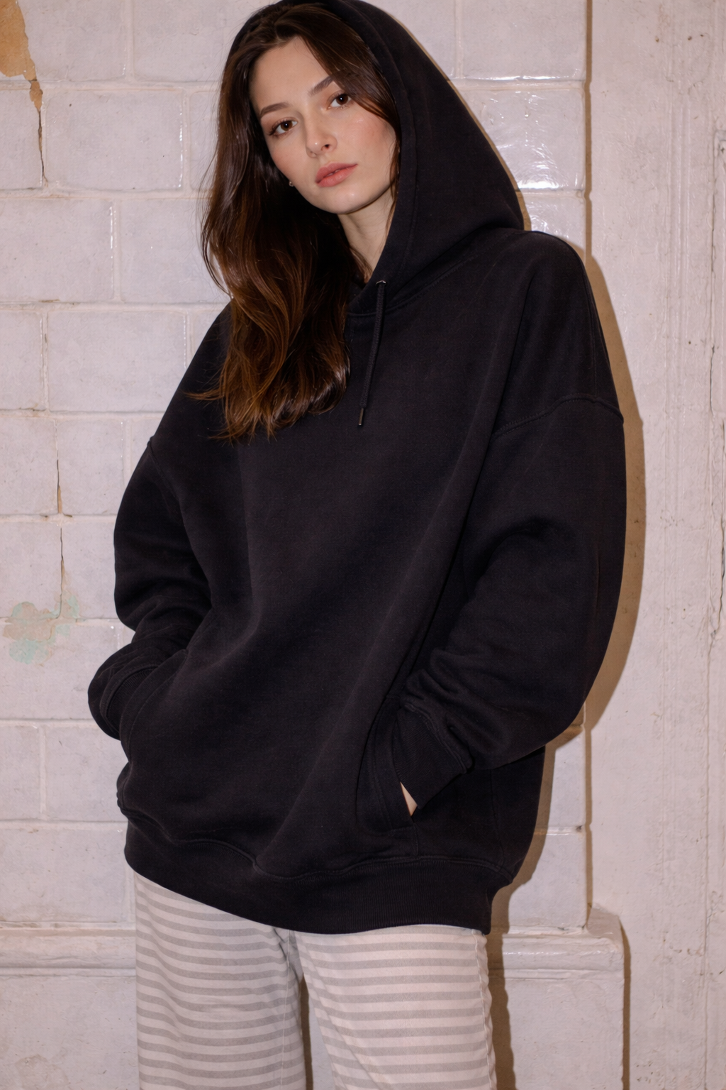 Bluza oversize z kapturem Carbon